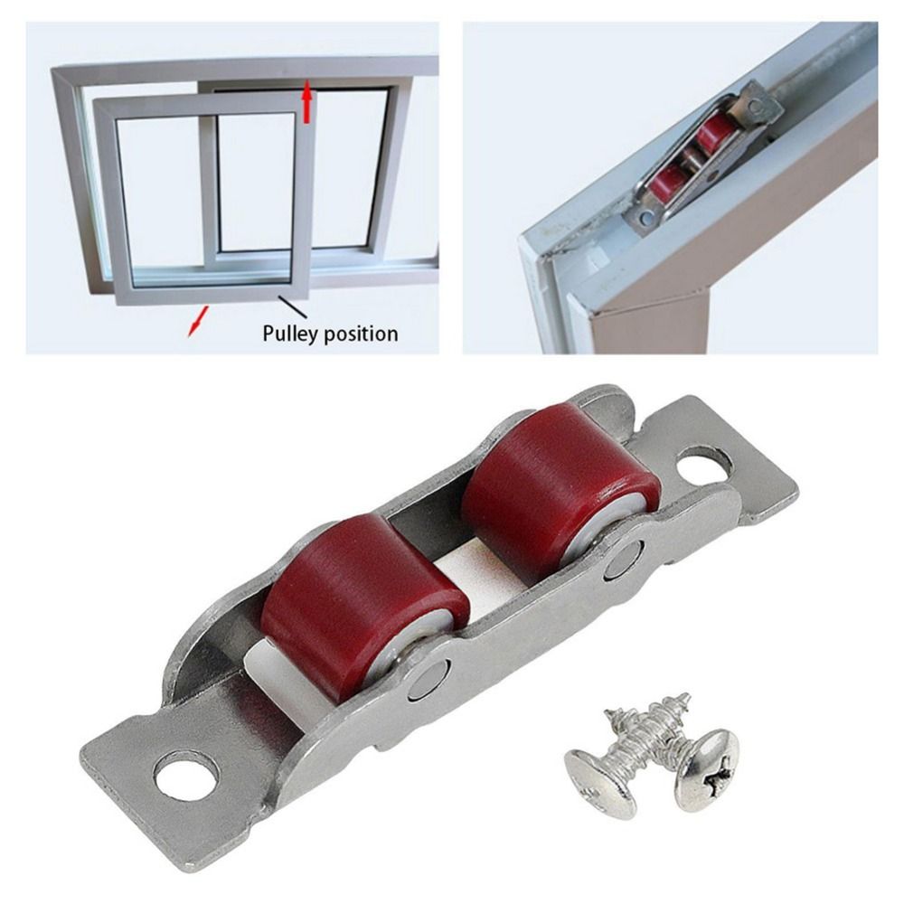 1Pcs/4Pcs New Sliding Door Fittings Door Sliding Roller 80 Type Stainless Steel Window Pulley Silent Nylon Slot Wheel