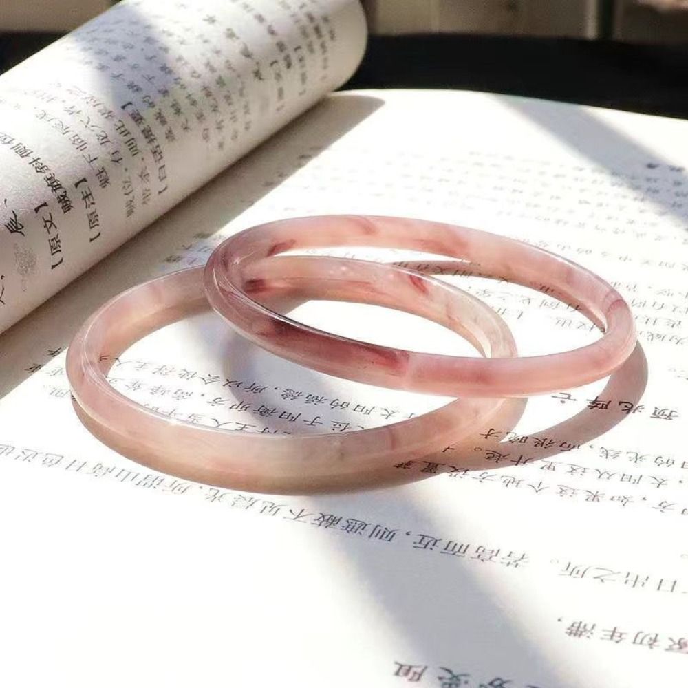 Simple Oriental Charm Boutique Bracelet Elegant China Jewelry Gifts Exquisite Jingle Bangles Transparent Chinese Style Transparent Hand Ring Decoration