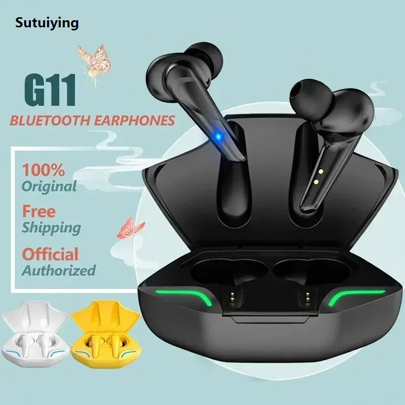 Sutuiying New X15 TWS Bluetooth Earphones Wireless Headphones 65ms Low Latency Luxury Earbuds Esport Gaming Headset Gamer Earphone Mic For Xiaomi