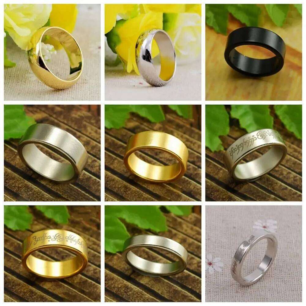 Tricks Magnetic Magic 18mm/19mm/20mm/21mm Gold Sier Plate Magician Performance Circular Arc Wizard PK Ring