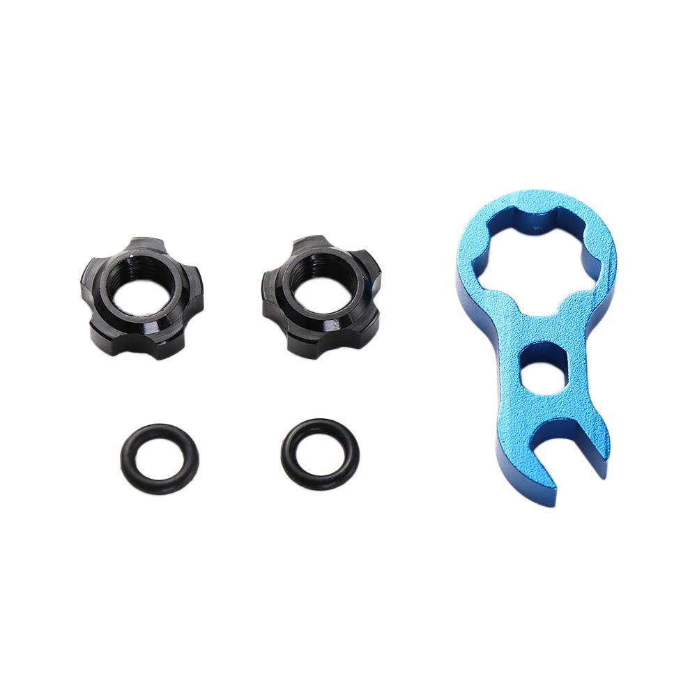 Sealing Rubber Ring Mountain Bike With Installation Wrench Gas Air Nozzle Bicycle Repair Tools Bicycle Tubeless Vacuum Tire Valve Nut Tire Nozzle Lock Tire Valve Cap Bike Presta Valve Nut