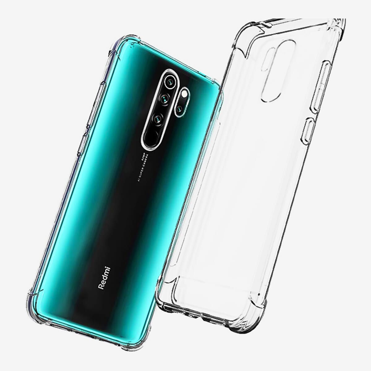 Redmi Xiaomi Mi Note 8 Pro Transparent 6D Crystal silicone Air Bag Bumper case