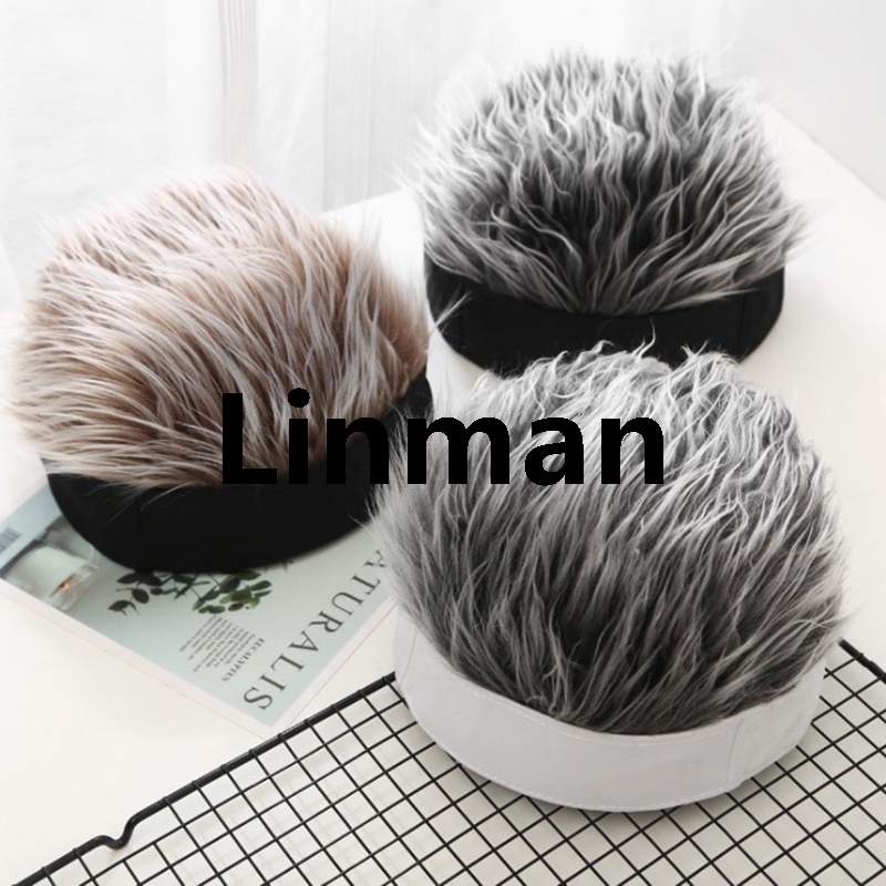 Linman 1pc Novelty Hip Hop Beanie Hat withHigh Quality Spiked Hair Funny Retro Short Melon