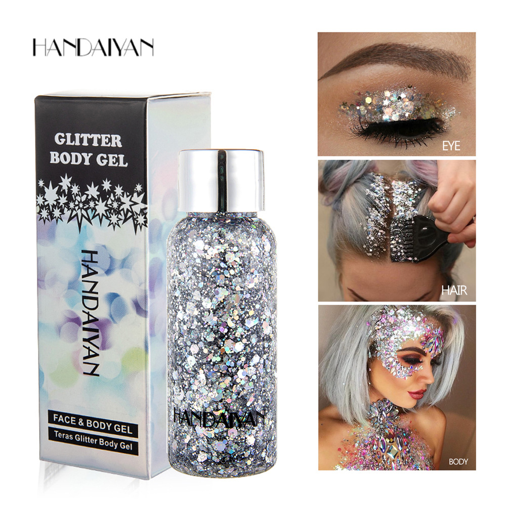 New models on sale Multifunctional Eye Glitter Nail Hair Body Face Glitter Gel Art Flash Loose Sequins Cream Party Festival Glitter Decoration