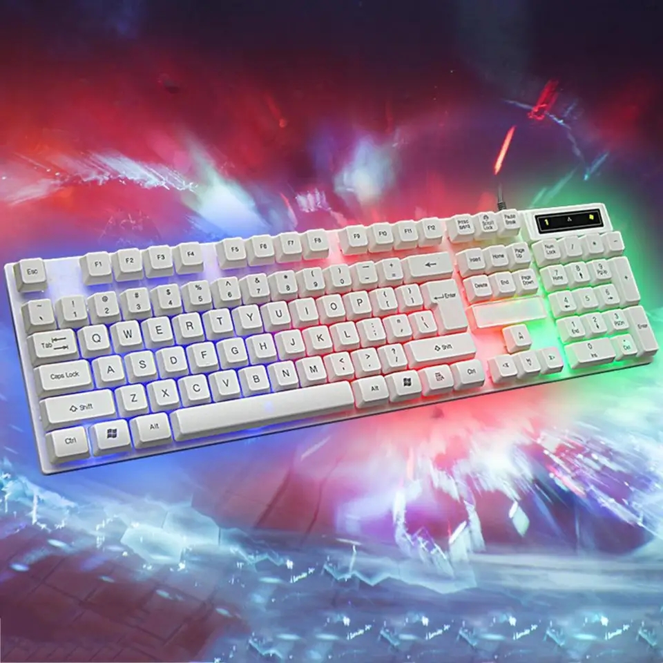 MILANG K6 Mechanical Technology Professional Polychromatic RGB Backlit Gaming Waterproof Mechanical Keyboard - Black