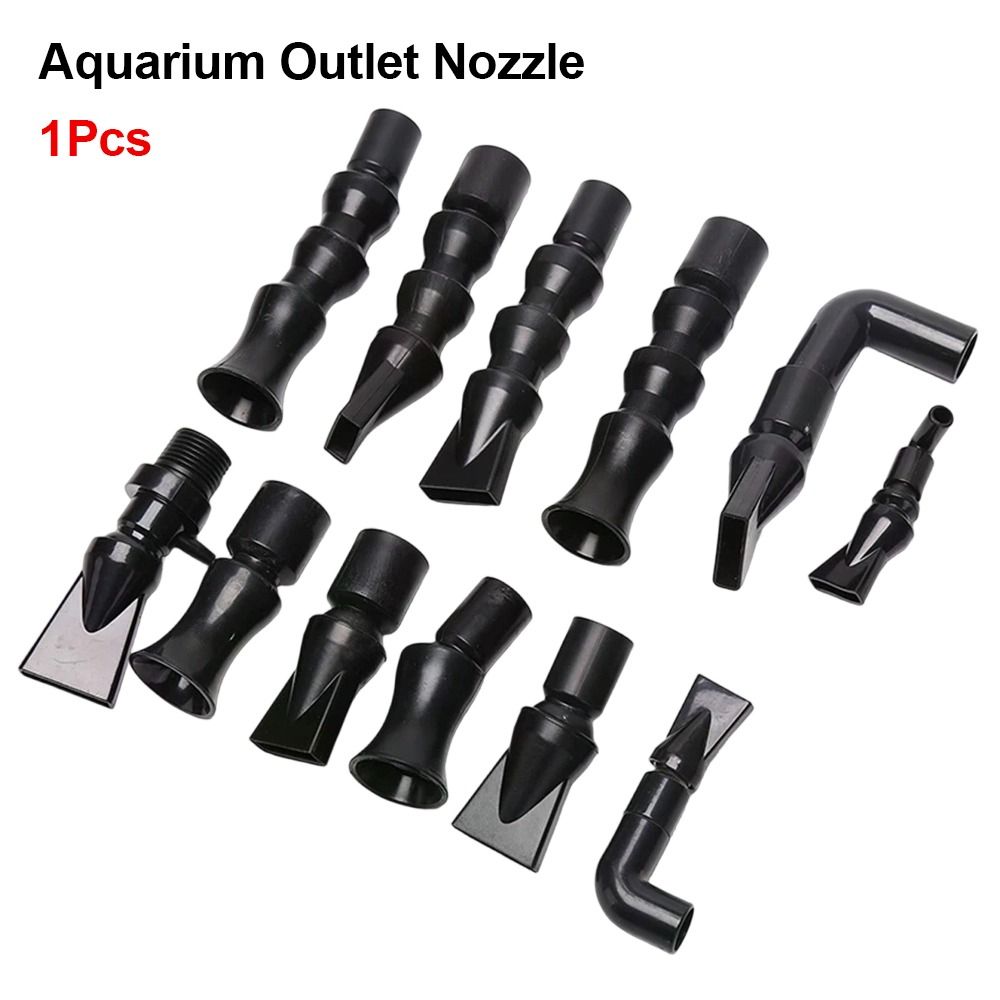 1Pcs New Plastic Aquarium Duckbill Nozzle Black Adjustable Fish Tank Water Outlet Duckbilled Round Rotating Water Outlet Aquarium Plumbing Fitting for Fish Tank Aquarium