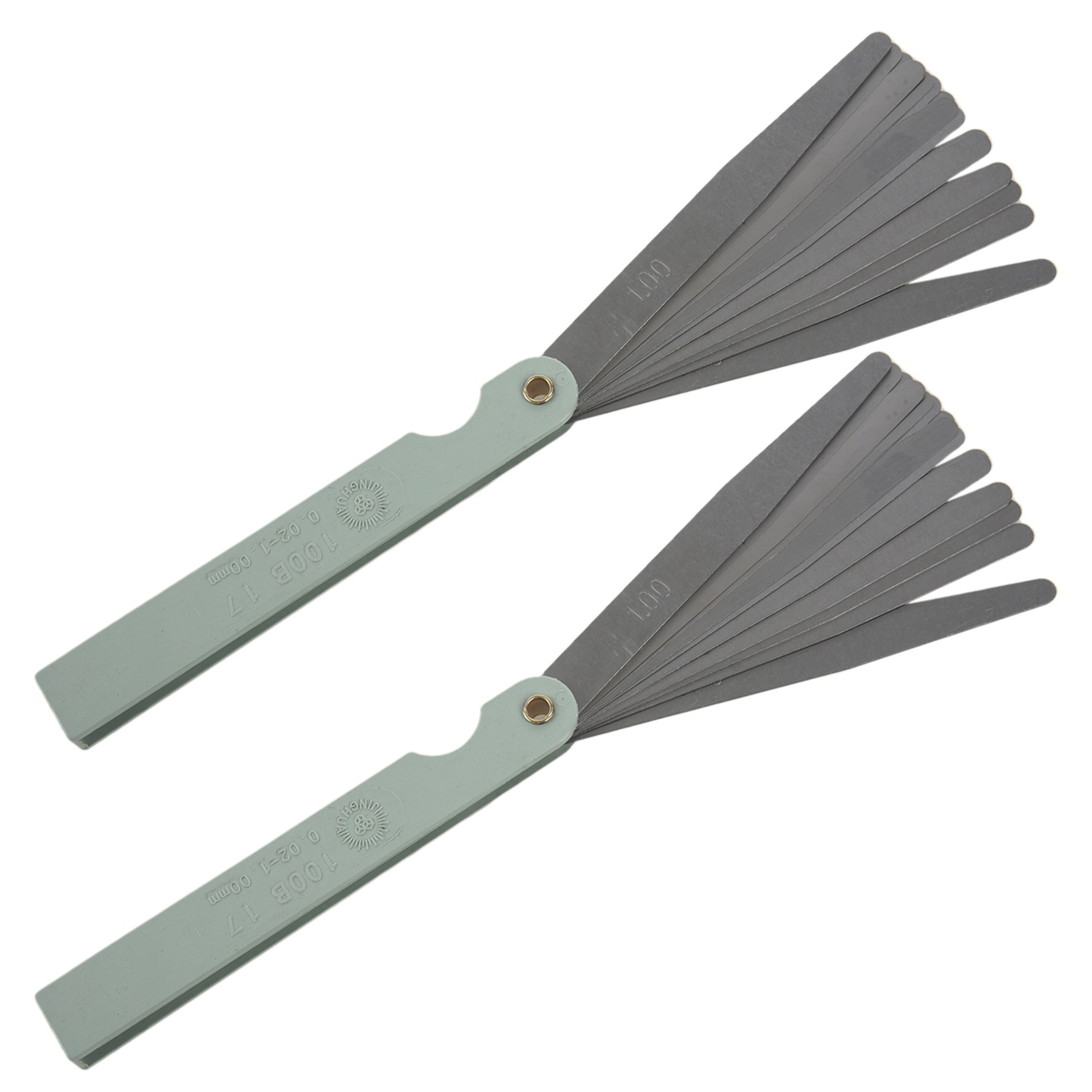 FORIDE 2X New 0.02 to 1mm 17 Blade Thickness Metric Filler Feeler Gauge Measure Tool
