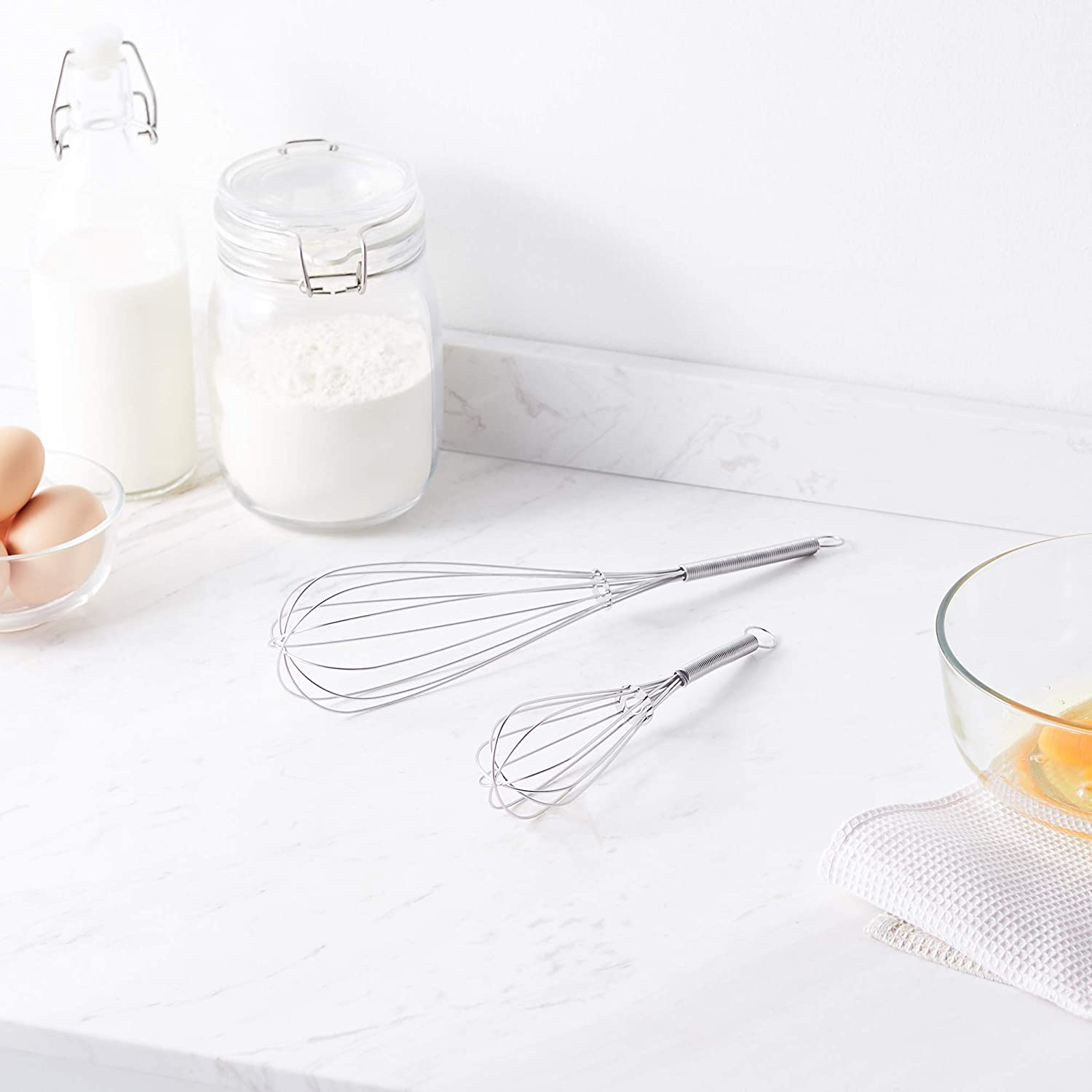 Stainless Steel Mini Whisk | Chrome/ Multipurpose Kitchen Whisks | Super Cute Small Whisk