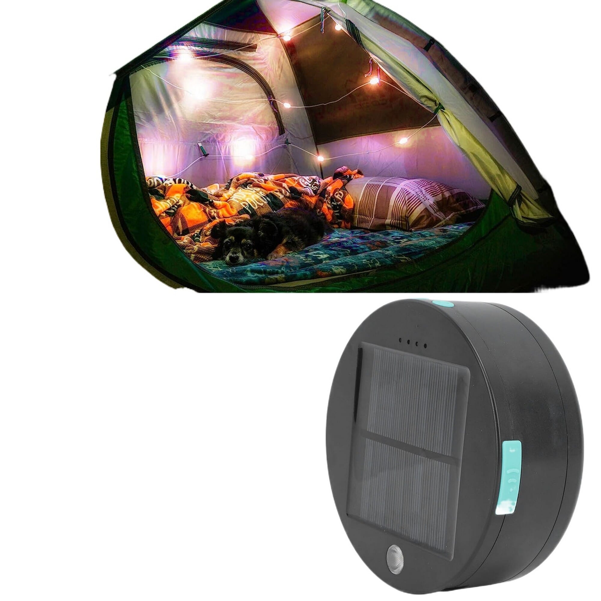 Solar String Lights Bright Camping Tent Light Rechargeable For Hiking