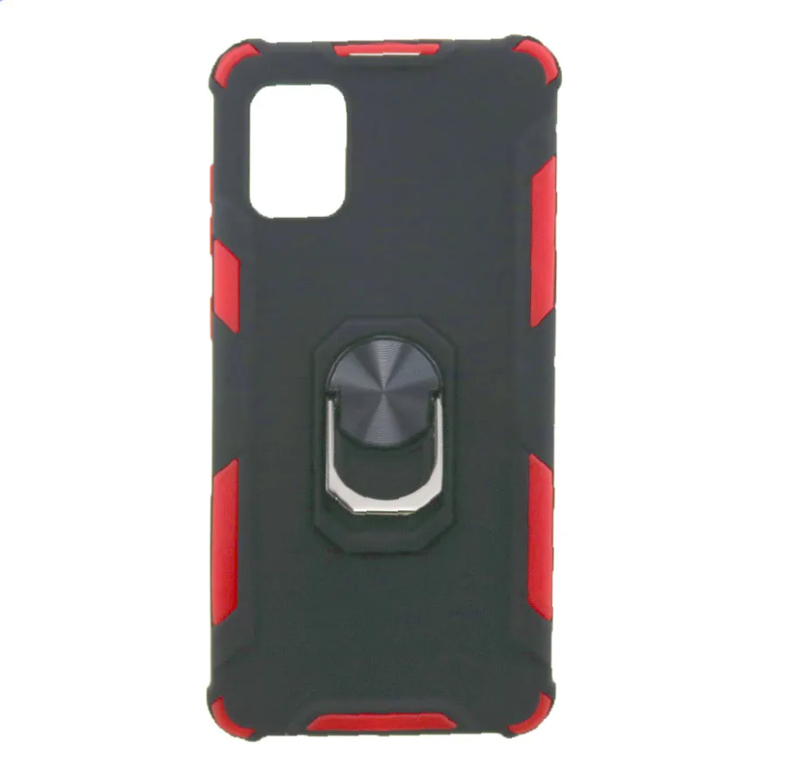 Magnetic Bracket Case for Realme C11 Iron Ring Hard Shockproof Rubber-edge Back Cover