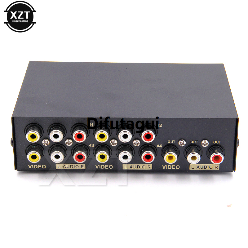 Difutagui Special Offer New 2/4/8 Ports AV RCA Audio Video Switch AV Signal RCA Composite Special Splitter Selector for STB TV DVD Player XBOX PS2 AV Switcher