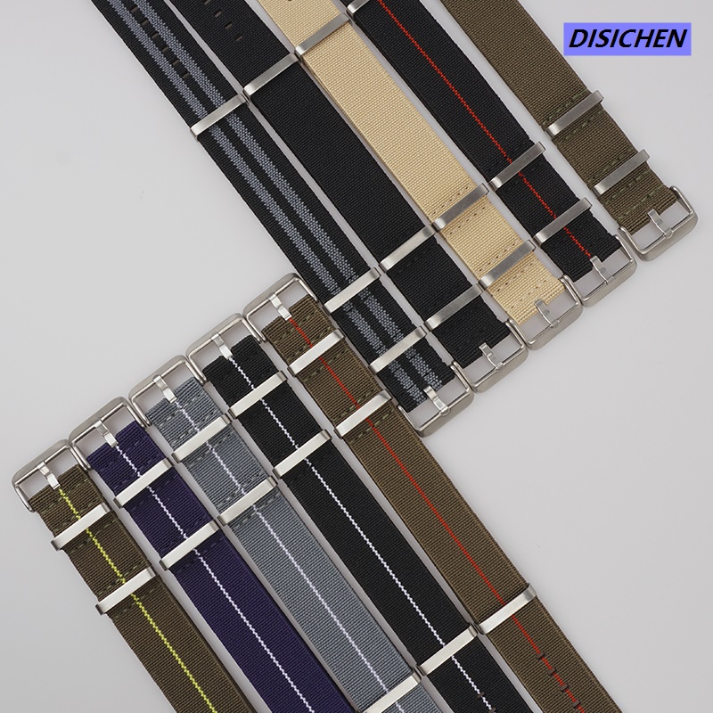 18mm 20mm 22mm Washable Elastic High Quality Nylon Watchband for IWC for 60s French Troops Strap Outdoor band Accessories