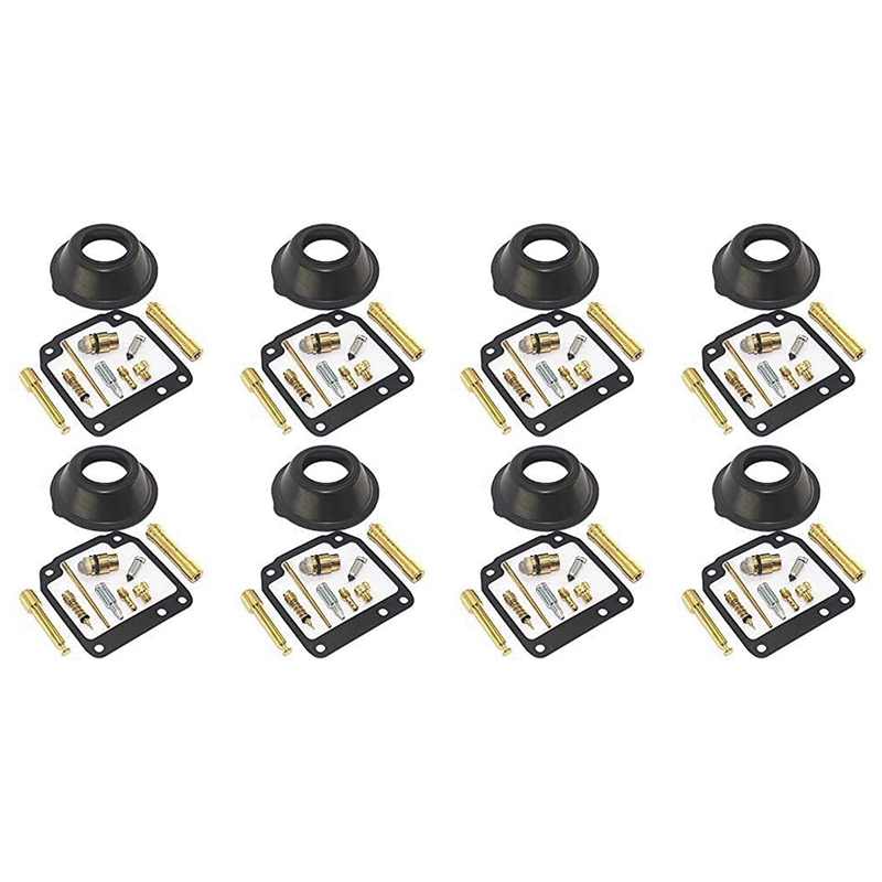 (GGBR)-8X Carburetor Repair Kit Jet Needle Float Valve Pilot Screw Chamber Gasket Diaphragm for XJR400 XJR 400 R