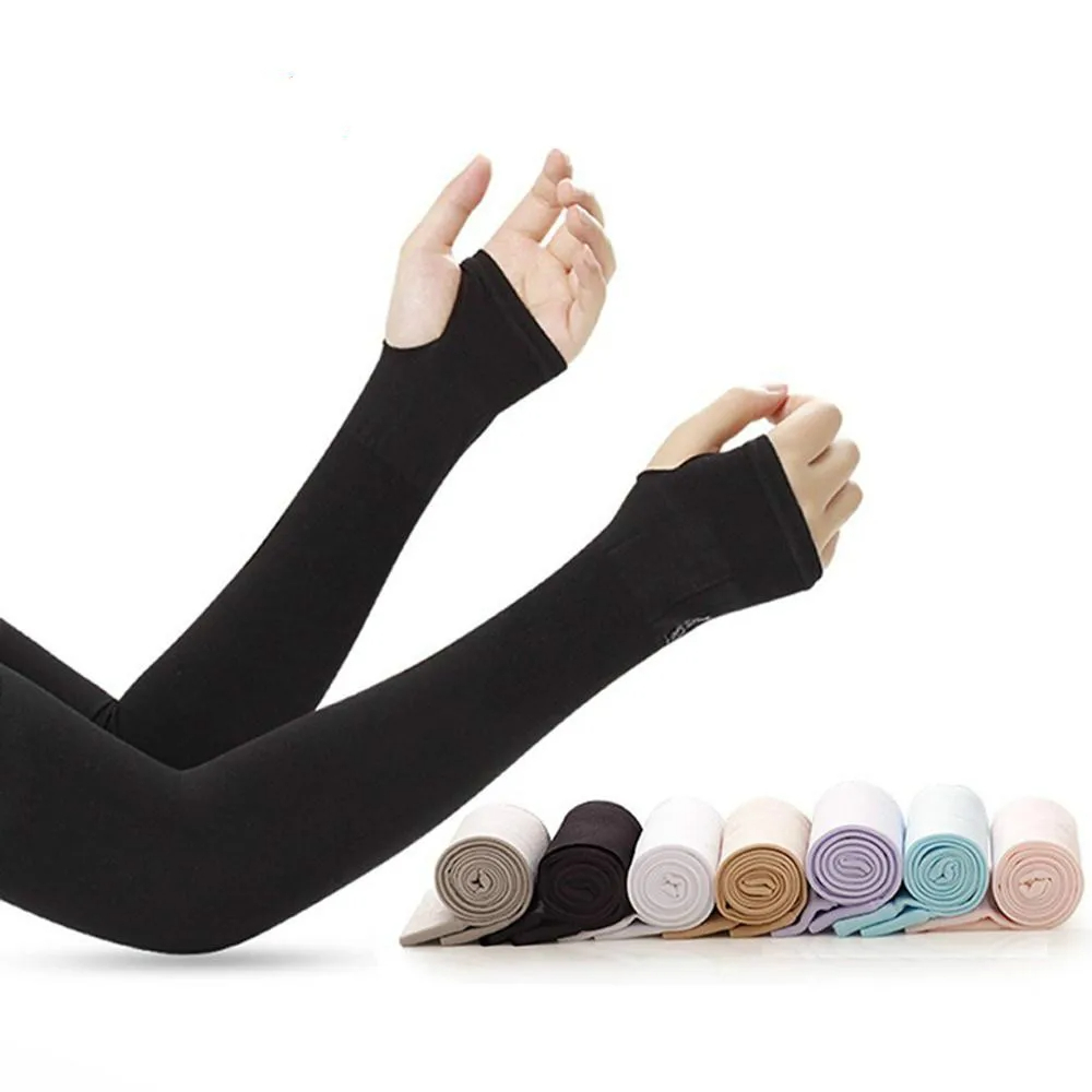 New Breathable Sun Protection Sleeves Summer Cooling Elastic Driving Sleeves Quick Drying Anti-UV Fishing Running Sleeves