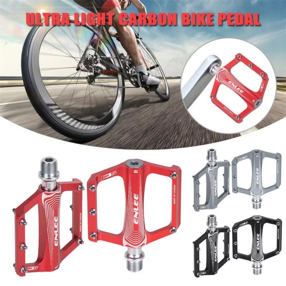 Durable ENLEE Folding Bike Pedals Aluminium Alloy Stable Cycling Pedals Lightweight N13/N16 Bicycle Platform Pedals for Mountain Road Bicycle