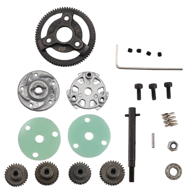 NAMUNY Metal 0.8M 48P Spur Gear & -Gear Sets for /Slash 2wd 1/10 RC Car Model Parts 76T