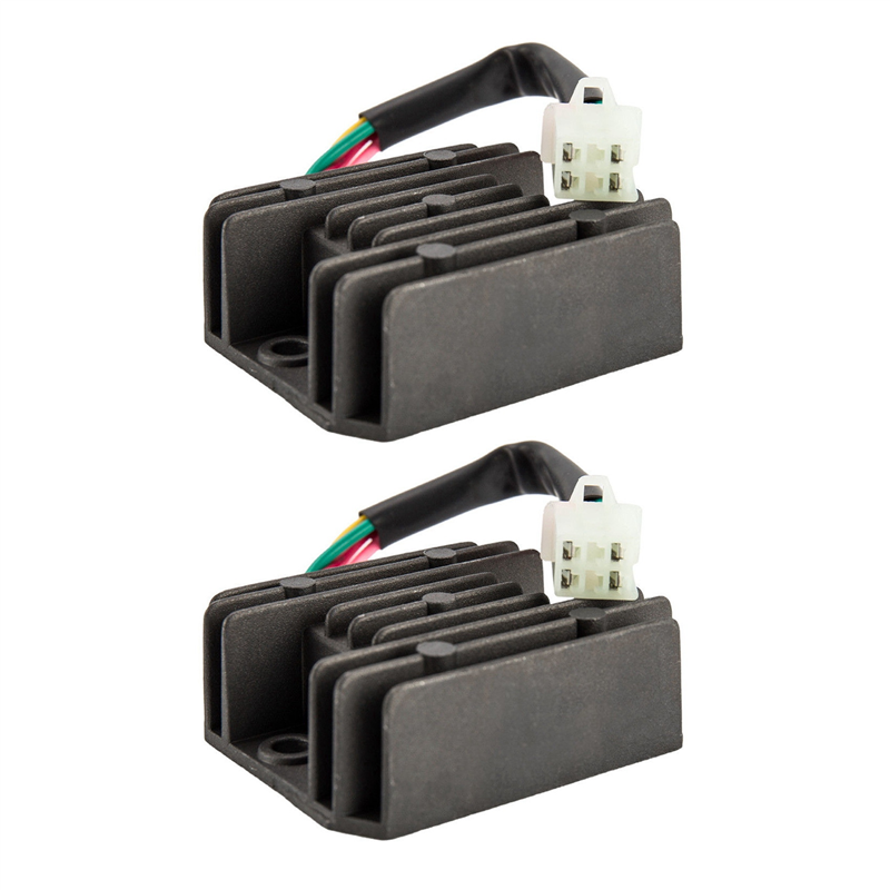 NAMUNY 2X Universal 4 Wire Full Wave Black Motorcycle Regulator Rectifier 12V DC Bike Quad
