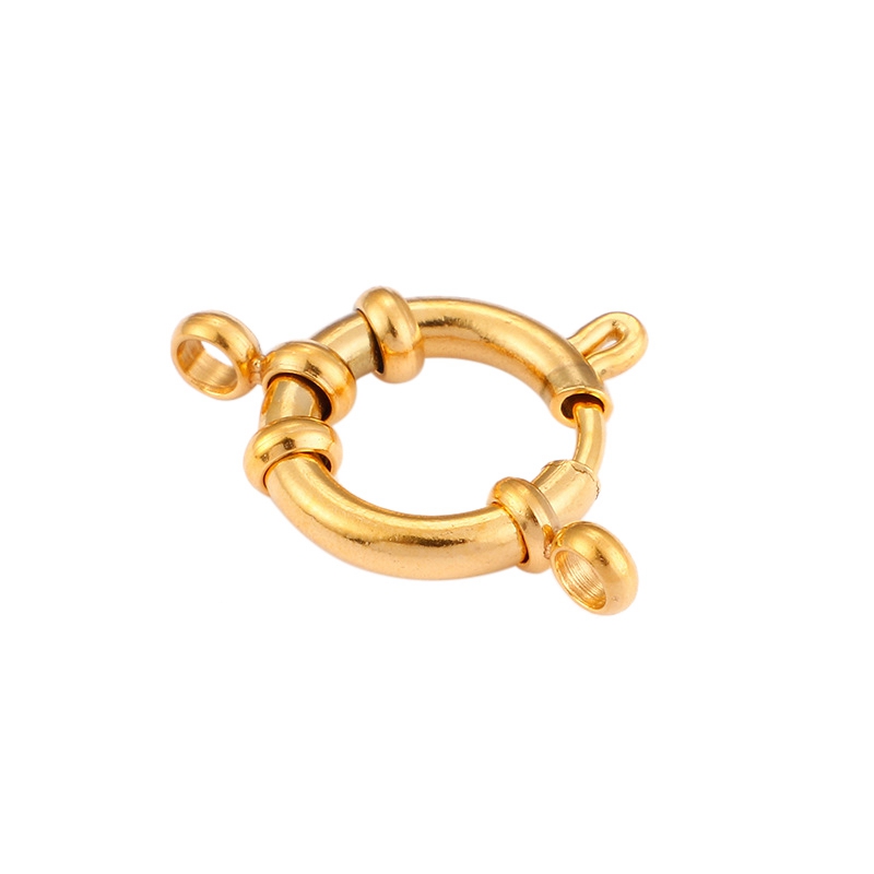 5Pcs Stainless Steel Golden Color Spring Ring Clasps ,(Golden)S