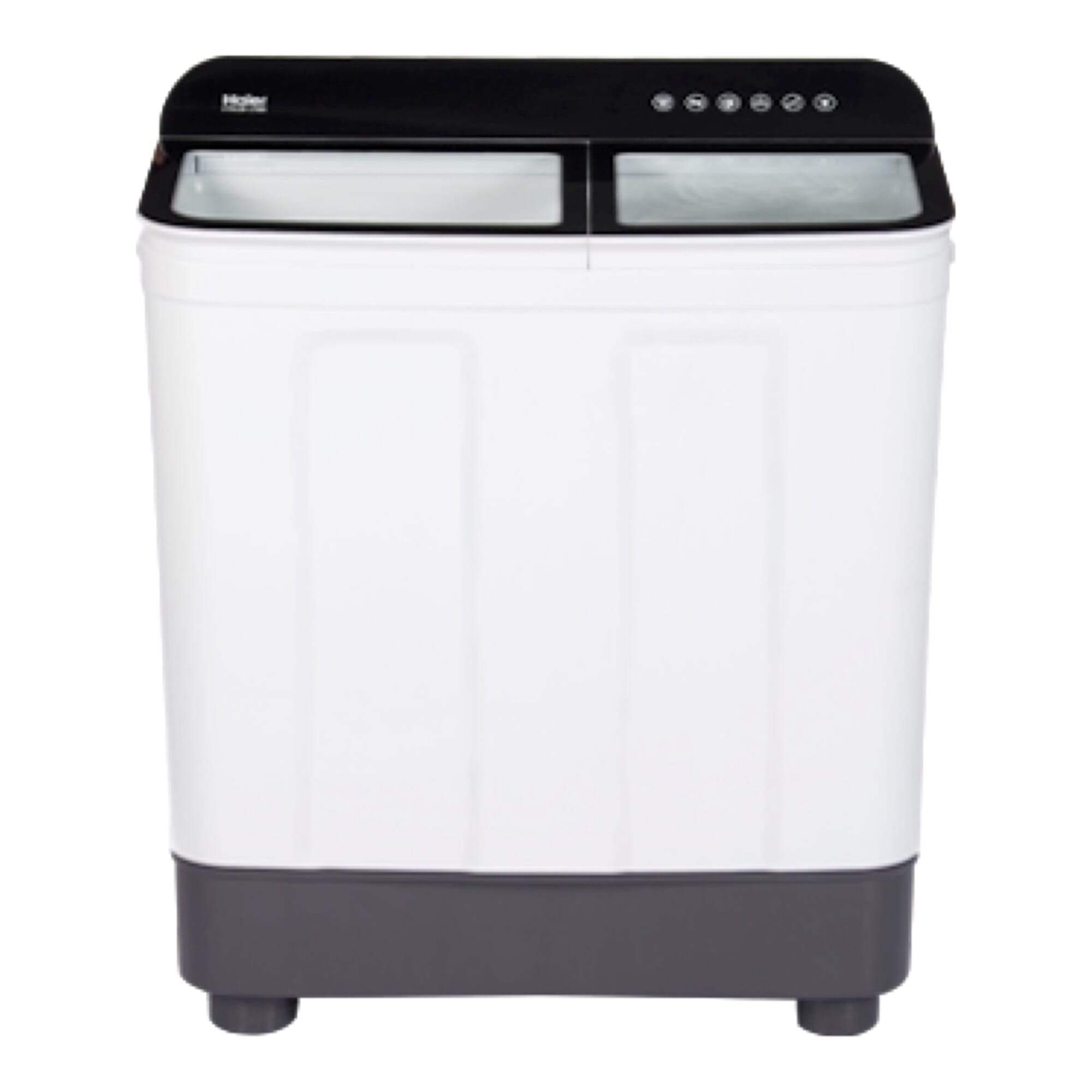 Haier 7 Kg Semi Automatic Top Loading Washing Machine HTW70-178BK (Toughened Glass, Black)