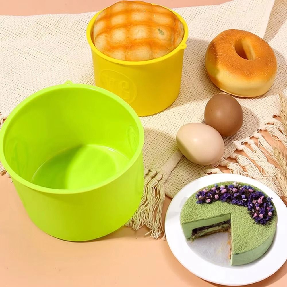 New Food Grade Cylindrical Cake Mold High Temperature Resistant Multicolored Silicone Baking Mold Silicone Material Cylinder Shape Cake Barrel Oven Baking