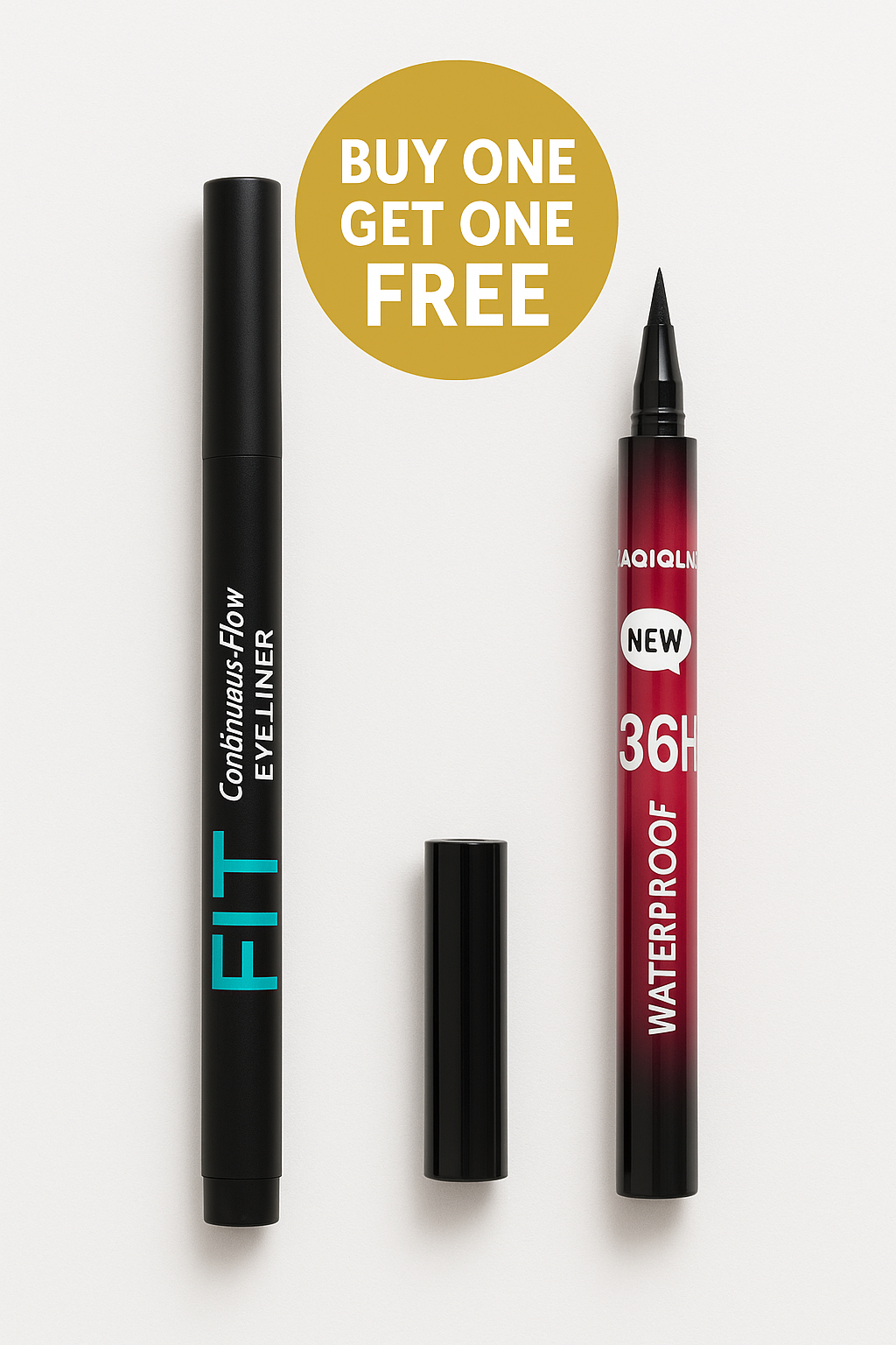BOGO! (2 Pcs) Fit Me Eyeliner & 36H Colossal Liner Combo - Black