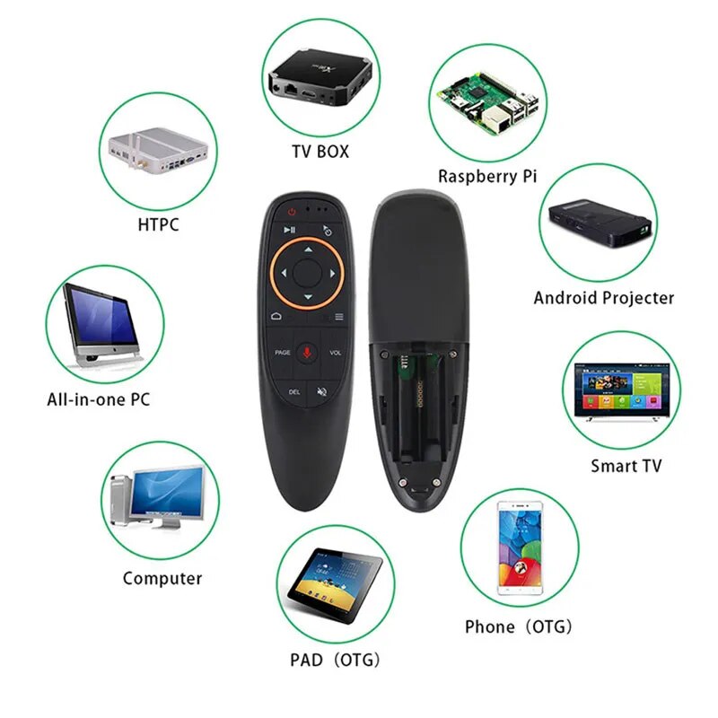 NEW GAMINJA G10S Air Mouse Voice Remote Control 2.4G Wireless Gyroscope IR Learning for H96 MAX X88 PRO X96 MAX Android TV Box HK1