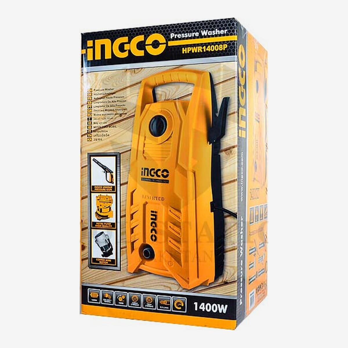INGCO High Pressure Washer (1400 W) for Car and House Washing Power Tool
