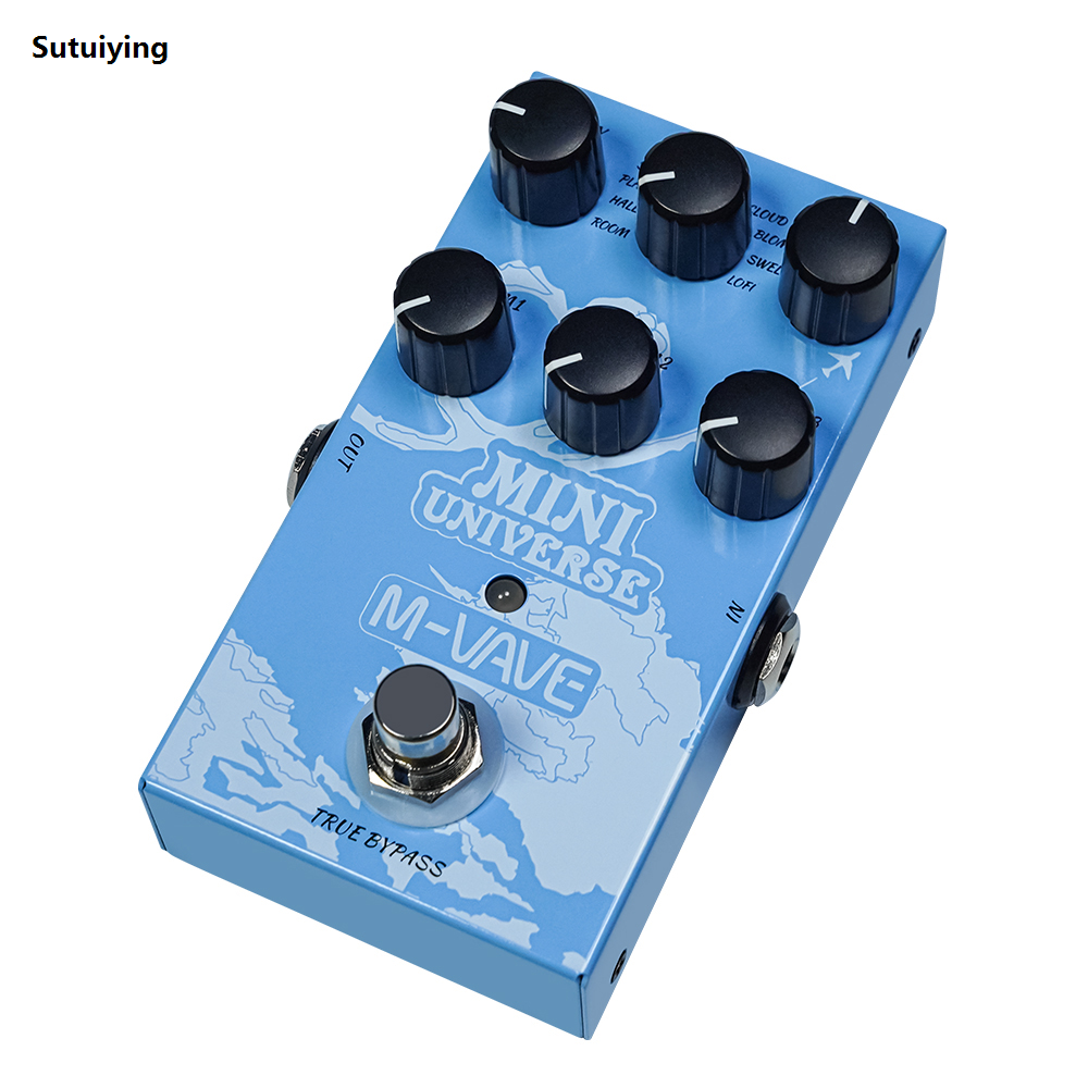 Sutuiying M-VAVE Mini Universe Digital Reverb Guitar Pedal 9 Reverb Effects High Quality Room/Shimmer/Lofi/Spring Reveb Effect Pedal Guitar Accessories