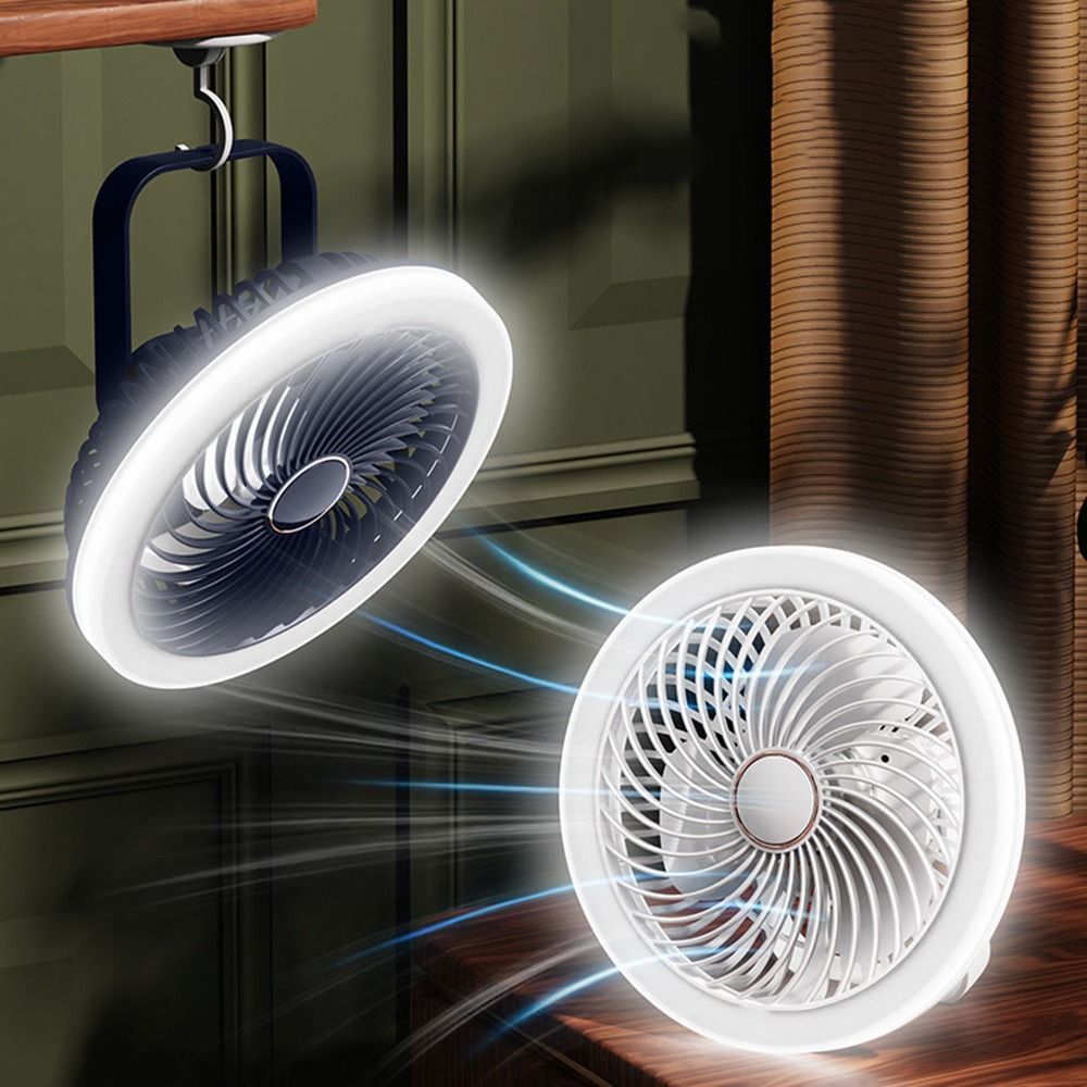 Multi-functional Remote Control Ceiling Fan with LED Lamp Adjustable 3 Gear Wall Ventilador Powerful Airflow Soft Light LED Lantern Fan Home