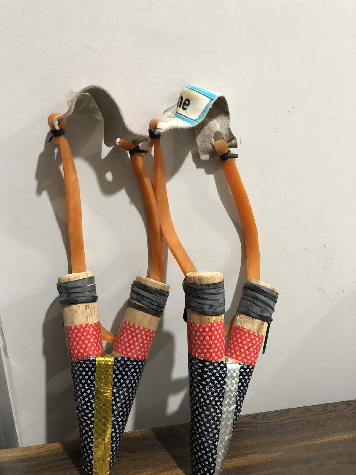 FR-KG 1 Piece of Wooden Slingshot Catapult Handmade, Solid Wood, Natural Wood Color, with Yellow Rubber, Pocket Shooter Series - Pro Shooter Gulel Gulaiti Gulaita
