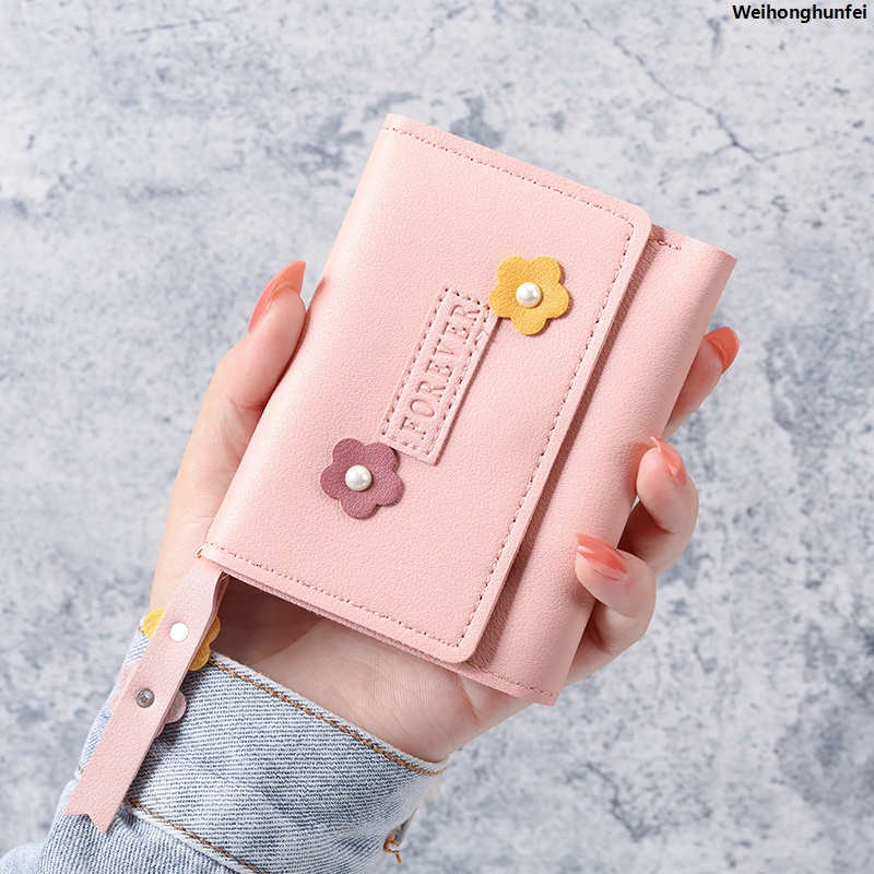 WeihonghunfeiFifty percent discount Factory Outlet 2024 Korean version of the new ladies' purse short creative fashion purse student buckle coin purse