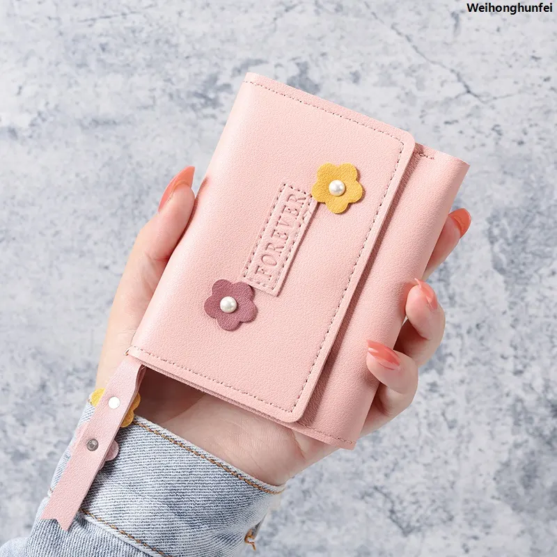 WeihonghunfeiFifty percent discount Factory Outlet 2024 Korean version of the new ladies' purse short creative fashion purse student buckle coin purse