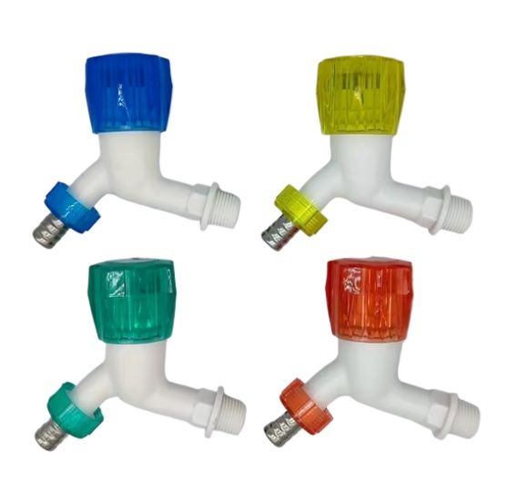 1Pcs White Plastic Tap (Colour May Vary As Per Stock Available)