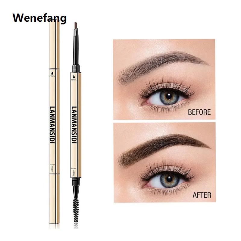 Wenefang Eyebrows Pencil High Quality Professional Makeup Double Head Eye Brow Pen With Brush Cosmeticos New Beauty Waterproof Cosmetic