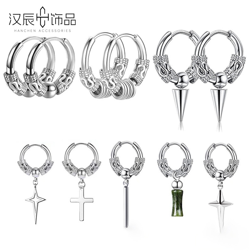 【New arrival】Dragon Earrings Male Personality Ethnic Style Design All-match Simple Earrings Female Niche Summer High-end Sense Accessories