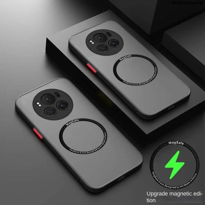 WeihonghunfeiHigh Quality Huawei Case Magnetic MagSafe Wireless Charge Cover For Honor X9C Mate 70 Magic 6 5 4 Pro 7 Lite Cases