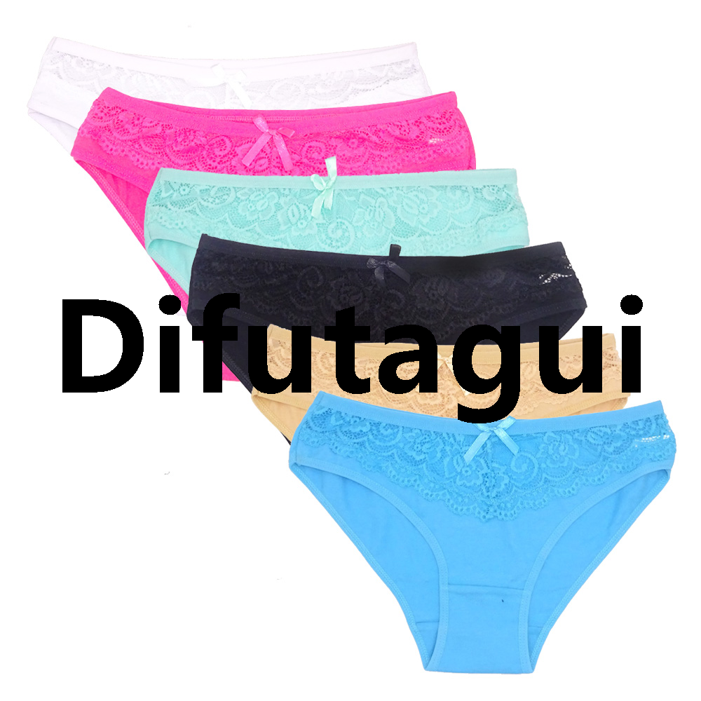 Difutagui 5 PCS/Set Low-rise Lace Underwear Soft Underpants Ladies Sales promotion Panty Comfortable Lingerie Cotton Women's Panties 89351