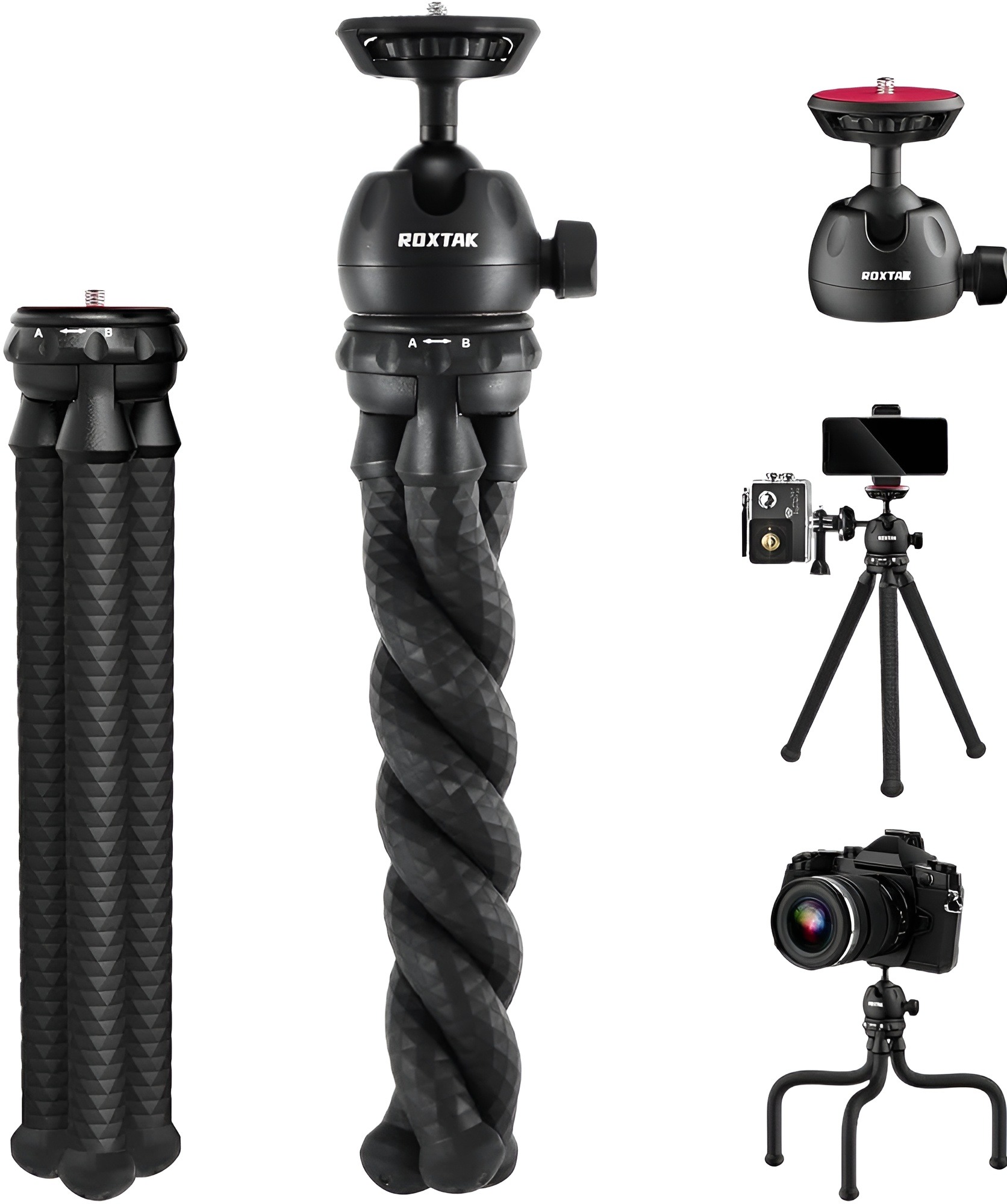 JMARY MT-25 - Table Top Mini Portable Flexible Tripod Stand for Mobile Phones and DSLR & Digital Cameras