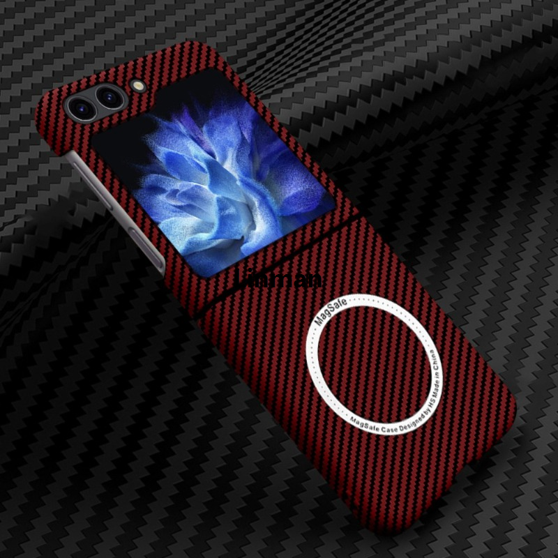 Linman HODON Luxury Carbon Fiber Magnetic Phone Cases for Samsung Galaxy Z Flip 6 52025 4 3 ZFlip6 Flip 5 Flip4 Flip3 Magsafe Case Matte Shockproof Hard Back Cover