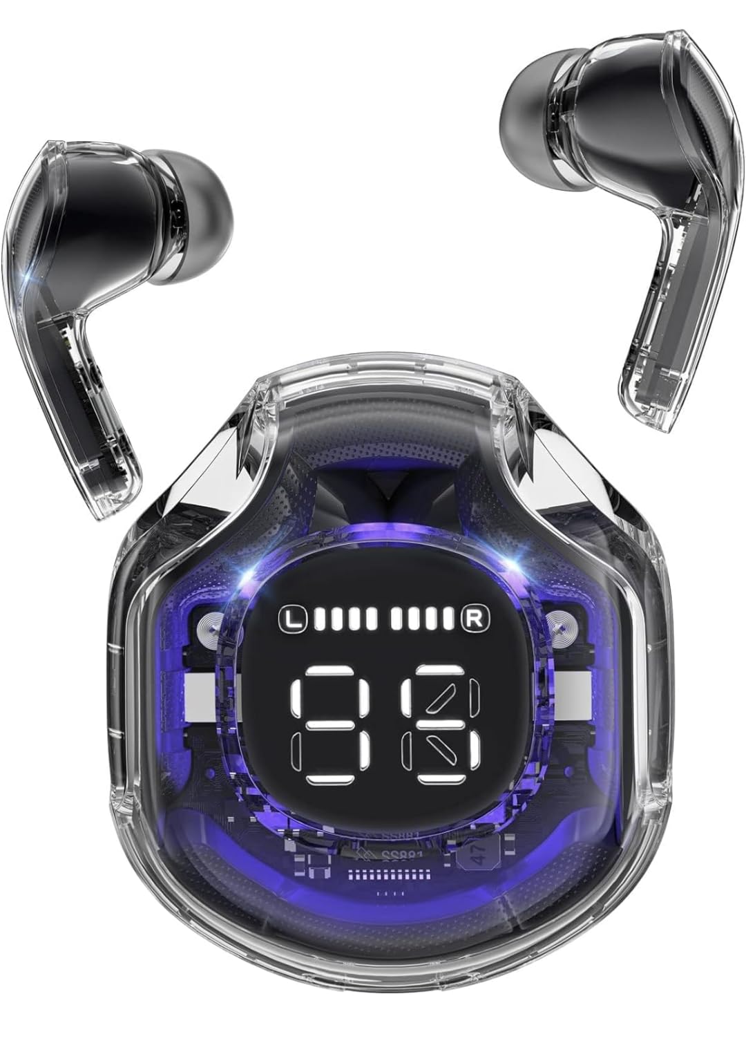 Ultra Pods Pro Earbuds Transparent TWS Bluetooth Earbuds BT Gaming Stereo sound earbuds High bass HD Mic Low Latency