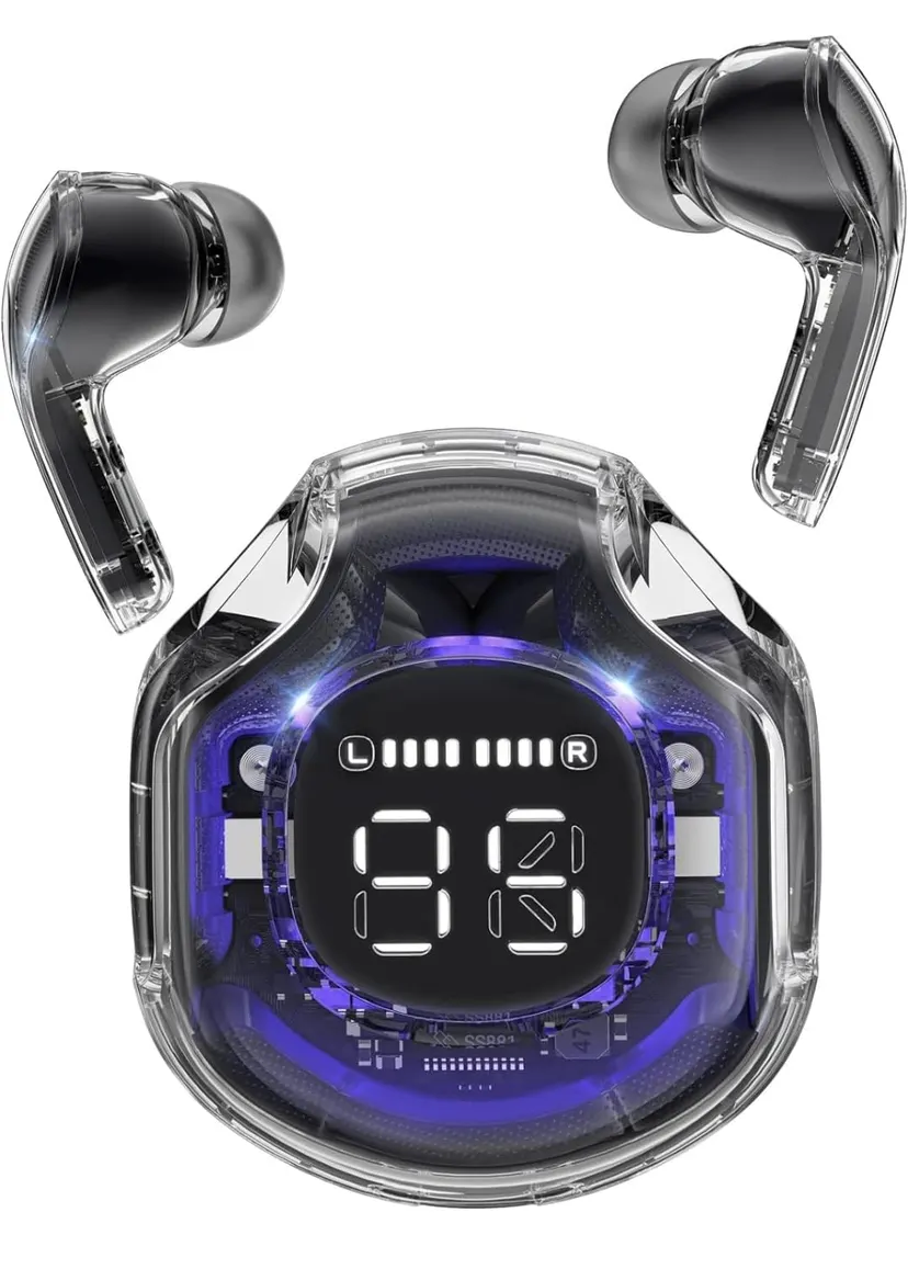 Ultra Pods Pro Earbuds Transparent TWS Bluetooth Earbuds BT Noise Cancelling Gaming Stereo sound earbuds High bass HD Mic Low Latency