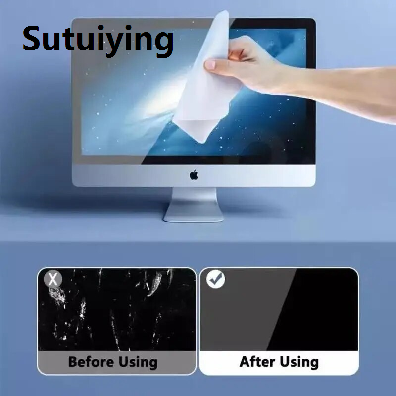 Wenefang 1-10pcs Universal Screen Cleaning Polishing Cloth for Apple IPhone 15 Pro IPad Macbook Screen Display Polishing Cleaning Wipes