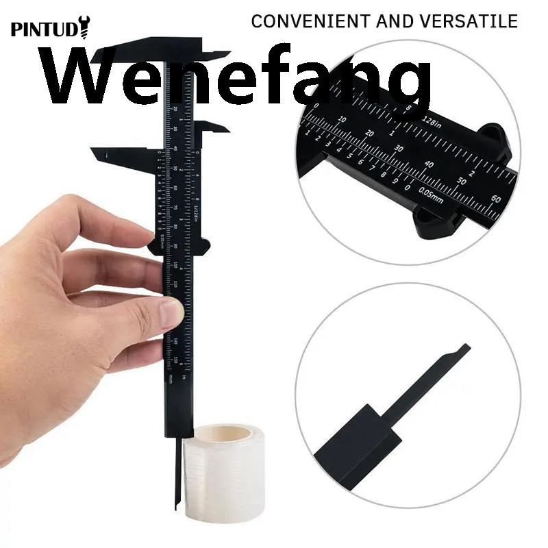 Wenefang 1PC Plastic Vernier Caliper Digital Display Caliper Mini Text Bargain price Play Caliper Student Vernier Ruler 0 to 150mm Measuring Tool