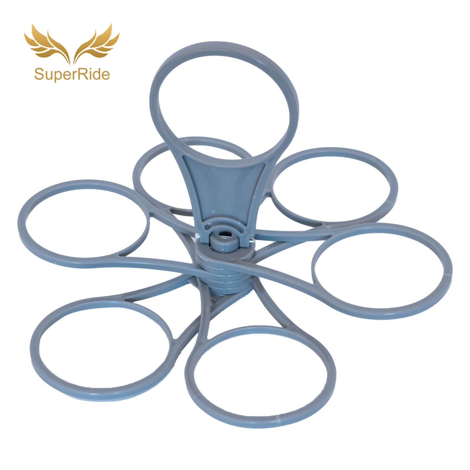 SuperRide Foldable Cup Carrier 6-cup Drink Carrier with Handle - Foldable Space-saving Reusable Pp Cup Tray for Delivery Outdoor for Easy
