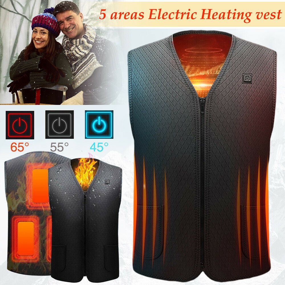 Fashion Body Winter Warm Up Cloth Thermal Jacket Heating Waistcoats Electric Heated Vest