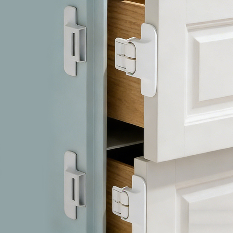 Non Perforated Self-Adhesive Window Lock Anti-Child Fixed Buckle Refrigerator Door Closer Drawer Cabinet Safety Lock