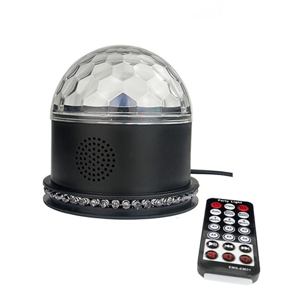 Dj Light LED Bluetooth Speaker Crystal Magic Ball Light Voice Control Remote Control Mp3 Player for Disco EU Plug