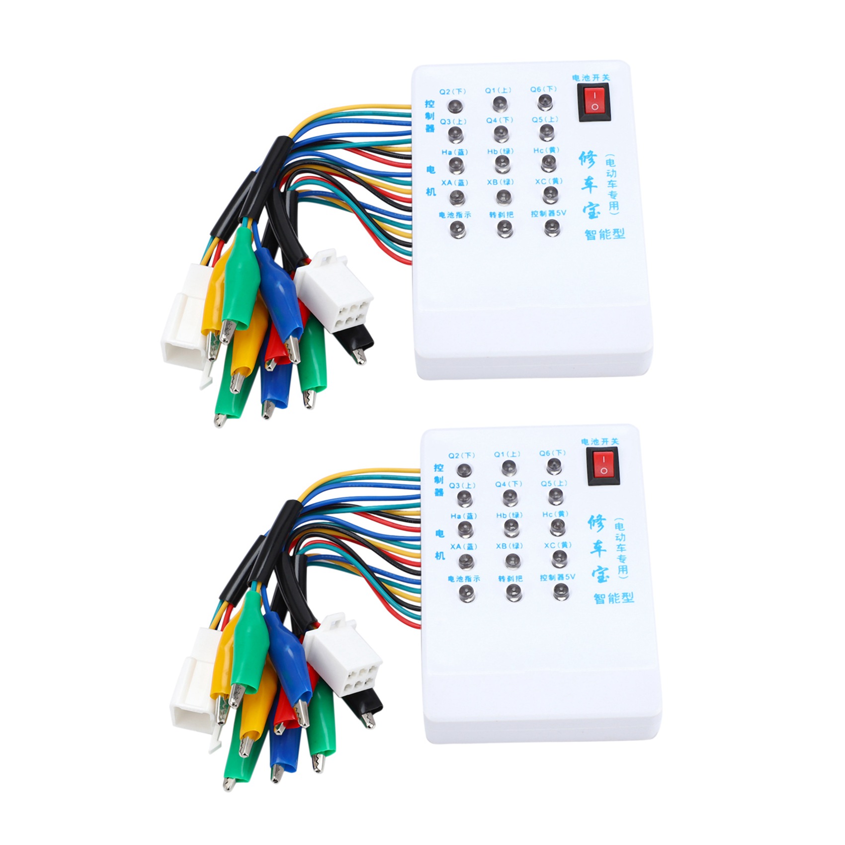 fasdaga 2X Brushless Motor Controller Tester 24V/36V/48V/60V/72V Electric Car E-Bike Scooter Hall Tester Test Device