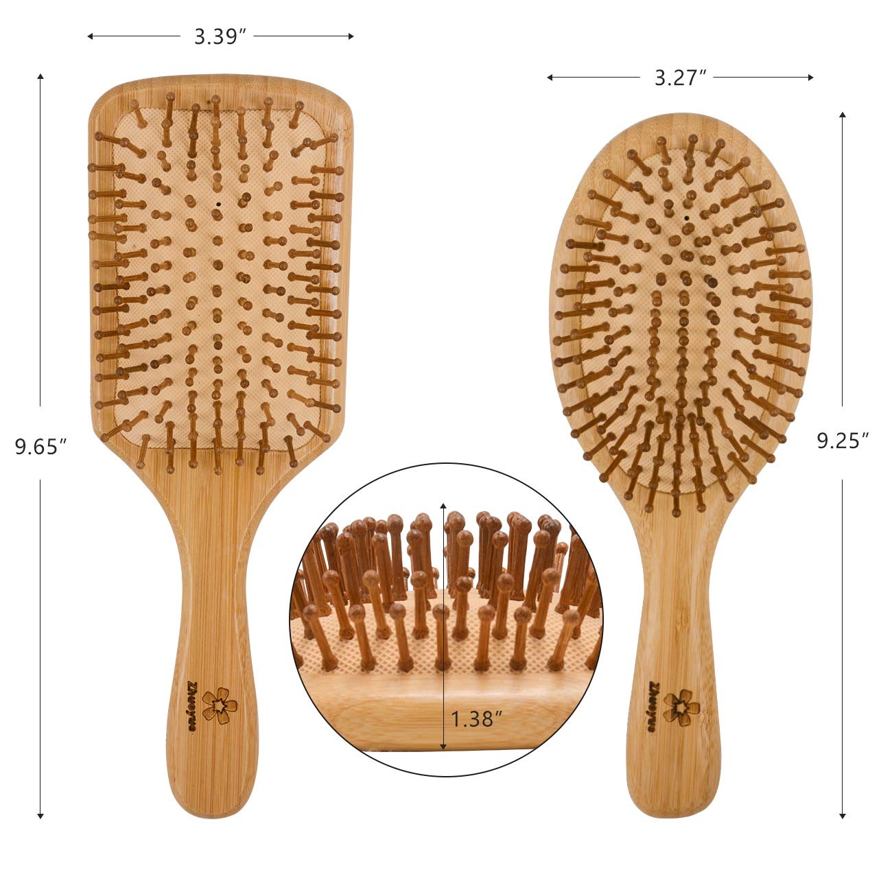 Eco Friendly Natural Bamboo Bristle Comb