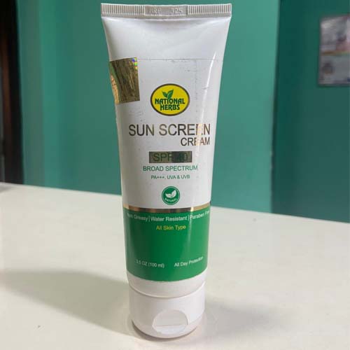 National Herbs Sunscreen SPF 50+ 100ml Acne, Pimples, Anti-aging Properties